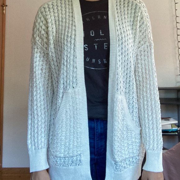 Pacsun Cream Open Knit Cardigan - Picture 3 of 3